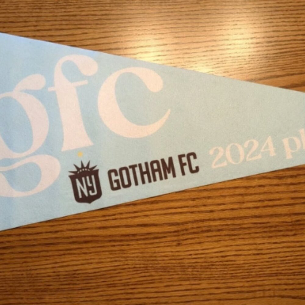 Gotham FC 2024 Playoffs Banner Women's Soccer Blue Felt NWSL